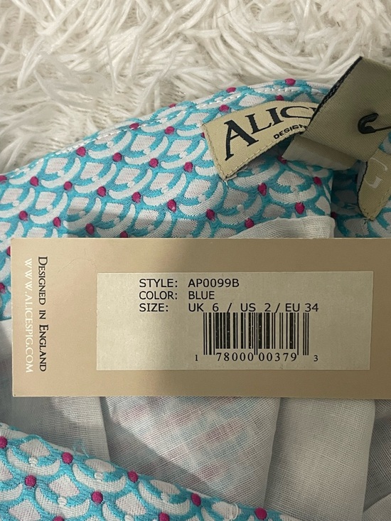 ALICE’S PIG Brooke’s Bavaria Polka Dot Button-Front Pencil Skirt Set Pastel Blue - Picture 10 of 12